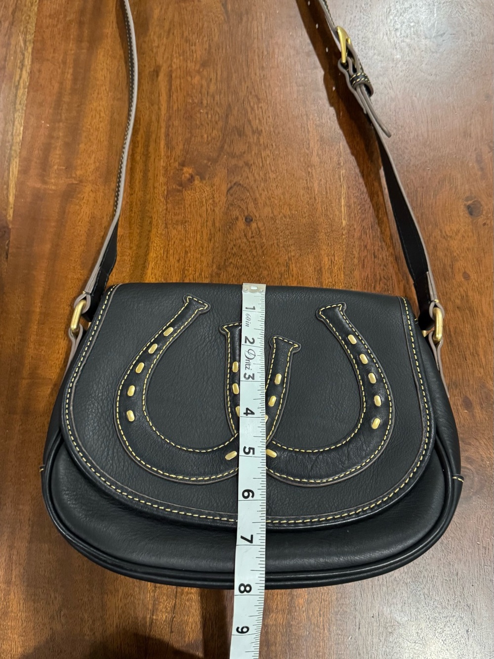 Dooney & Bourke Western Horseshoe Saddle Bag Black - Picture 8 of 9